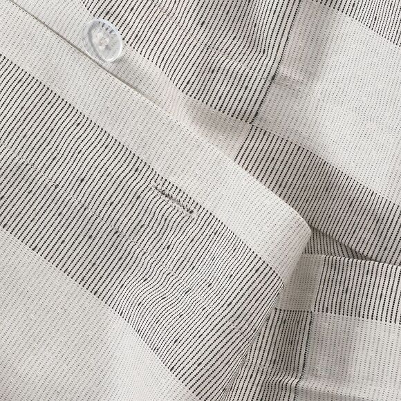 Nate Berkus Signature Broken Dobby Stripe Full/Queen Duvet Cover Set Pearl - NWT - Picture 4 of 6